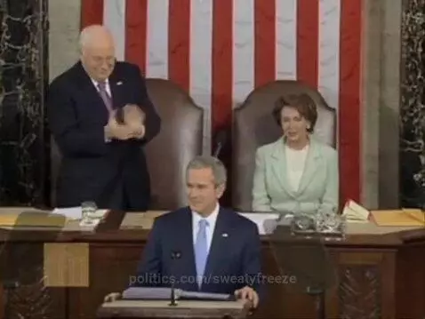 It was a different time, beginning of George W. Bush State o... by sweatyfreeze