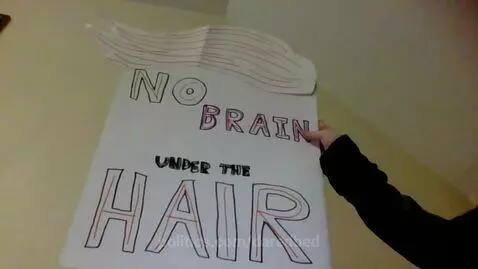 NO BRAIN UNDER THE HAIR!!! by daredbed